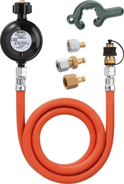 Kit de flexibles régulateurs avec régulateur basse pression type EN 61-DS
