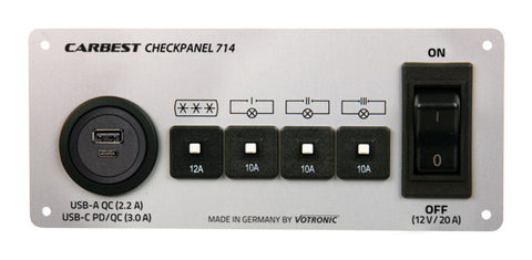 Pannello compatto 714 - Argento - USB-A e USB-C