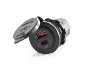 Prise de charge USB double USB-A + USB-C – 12, 24 V, QC 3.0, QC 4.0, jusqu'à 60 W