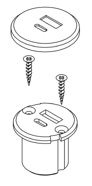 Kompakte USB-C/-A Einbausteckdose