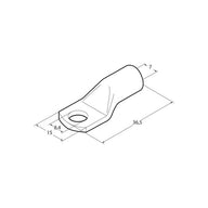 Cosses à sertir M8 pour section nominale 25 mm² - lot de 5
