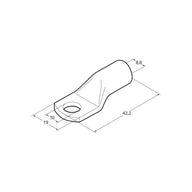 Cosses à sertir M10 pour section nominale 35 mm² - lot de 5