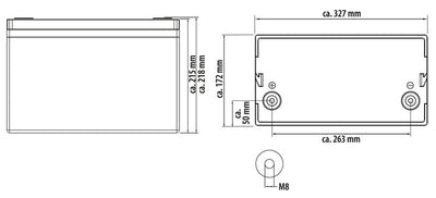 LiFePO4-Batterie MC-LB150 - 150 Ah