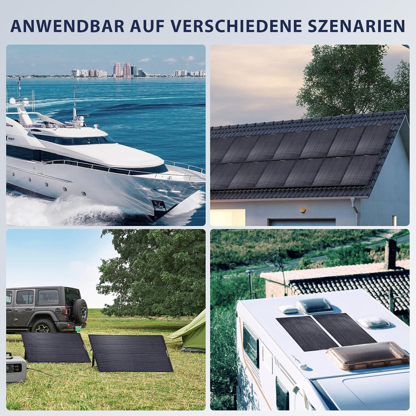 Flexibel Solarpanel 100 Watt /100W für 12V/ 24V Batterien/ Wohnwagen/ Wohnmobil/ Boote/ Camper