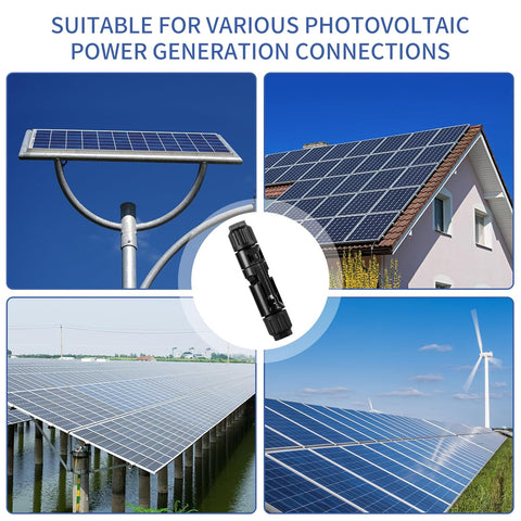 5 Paar MC4 Solarstecker Männlich/Weiblich Solarpanel Kabelstecker, Photovoltaik Stecker IP67, Solar Steckverbinder PV Stecker Kompatibel mit 2.5mm²-6mm² Solarkabel