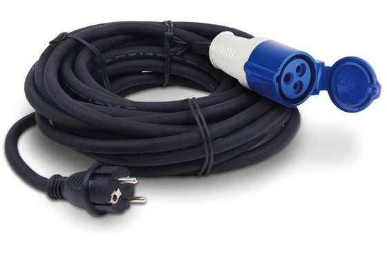Adapterkabel mit Schuko-Stecker und CEE-Kupplung, 4 m