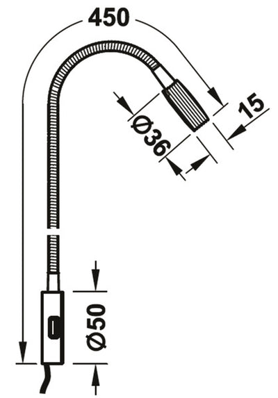 LED-Schwanenhalsleuchte 1,5 Watt