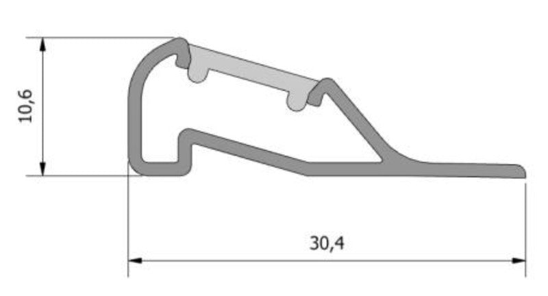 Aufbau-Linienleuchte - 500 mm - Schalter rechts