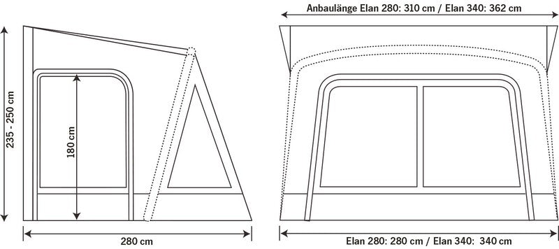 Outdoor Revolution  ELAN 280 Wohnwagenvorzelt