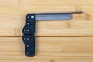 Campingtisch, Bambus, faltbar, Beine schwarz, 80 x 60 cm