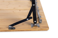 Campingtisch, Bambus, faltbar, Beine schwarz, 80 x 60 cm