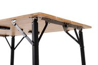 Campingtisch, Bambus, faltbar, Beine schwarz, 100 x 65 cm