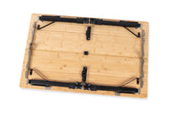 Campingtisch, Bambus, faltbar, Beine schwarz, 100 x 65 cm