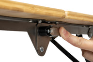 Campingtisch, Bambus, faltbar, Beine schwarz, 100 x 65 cm
