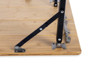 Campingtisch, Bambus, faltbar, Beine schwarz, 100 x 65 cm