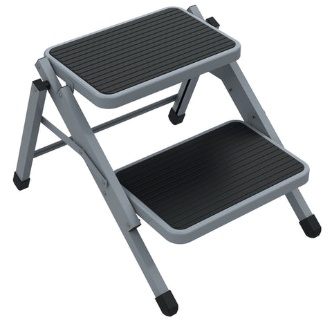 Marchepied pliable à deux marches en acier