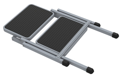 Marchepied pliable à deux marches en acier