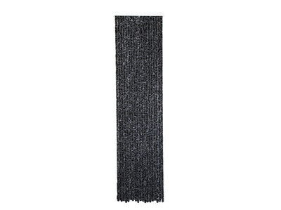 Carbest Chenille-Flauschvorhang 56x205cm - Schwarz/Grau