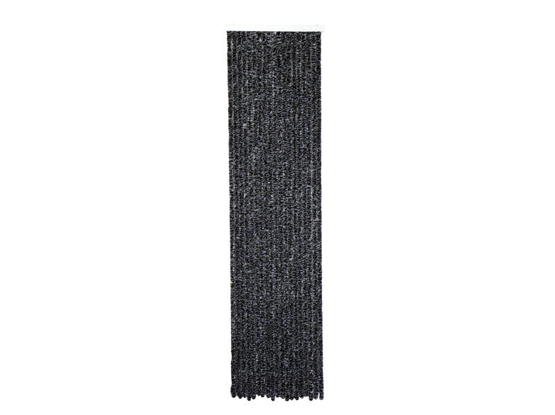 Carbest Chenille-Flauschvorhang 56x185cm, Schwarz/Grau