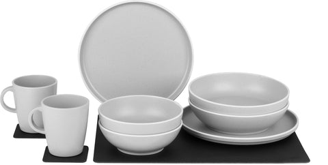 DOLOMIT MAGNETIC WHITE, Geschirr-Set für 2 Personen