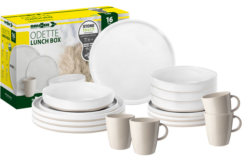 Melamin-Geschirr-Set Odette - 16-teilig - Für 4 Personen