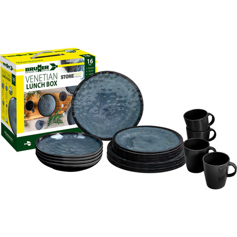 Set di stoviglie in melamina Venetian - 16 pezzi - Per 4 persone