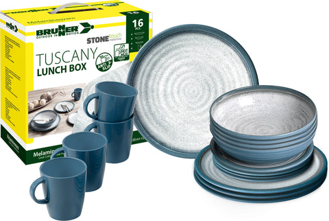 Set di stoviglie in melamina Tuscany - 16 pezzi - Per 4 persone
