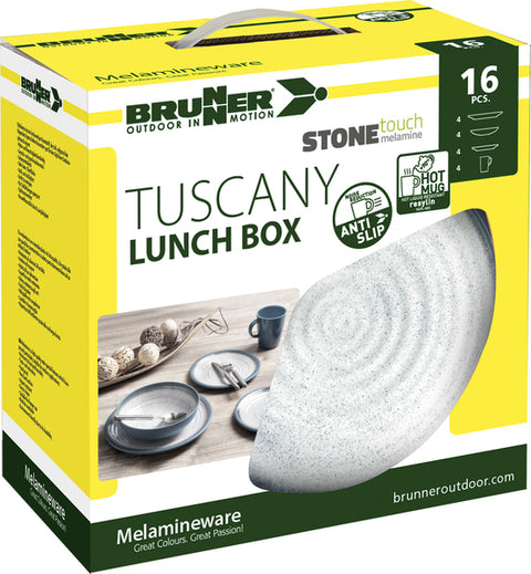 Set di stoviglie in melamina Tuscany - 16 pezzi - Per 4 persone