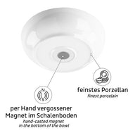 Ciotola magnetica per alimenti in porcellana - Bianca