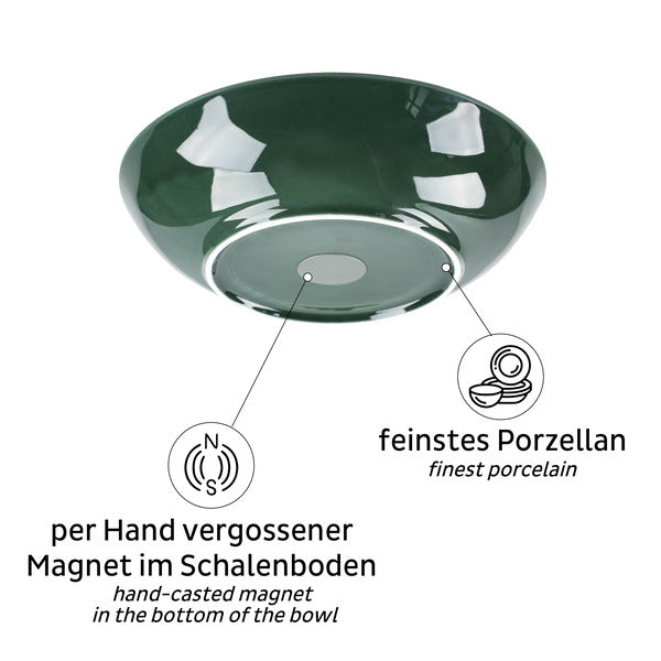 Porzellan Magnet-Food-Bowl - Waldgrün