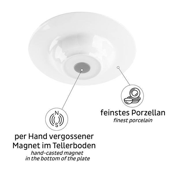 Silwy Magnet-Teller Porzellan, 2er Set