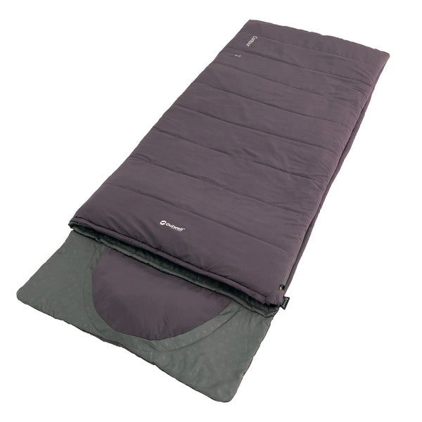 Deckenschlafsack Contour purple, Zipper rechts 220x85cm