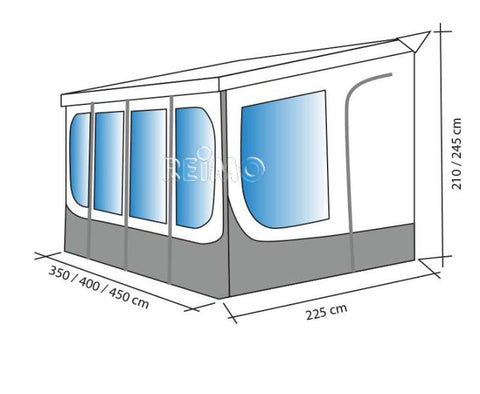 Vorzeltwände für Vorzeltdach Instant Roof 400cm