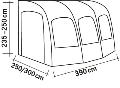 TAVIRA AIR 490 Wohnwagen-Luftvorzelt