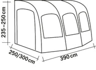 Veranda pneumatica per roulotte TAVIRA AIR 590