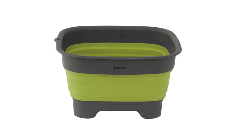 Outwell Waschschüssel mit Abfluss 33,5 x 30 x19 cm - Lime/Grau