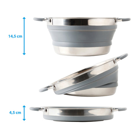 Brunner Volcano pentola in acciaio inox+silicone, grigio