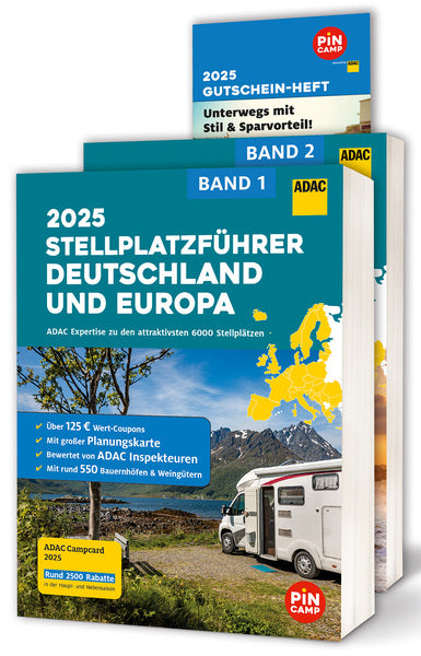 ADAC Stellplatzführer 2025 - Deutschland &amp; Europa