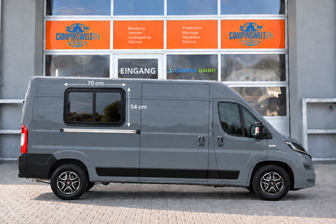 Fenêtre coulissante premium avec double vitrage véritable – cadre en aluminium noir – différentes tailles
