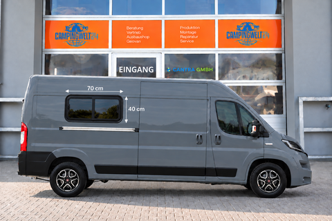 Fenêtre coulissante premium avec double vitrage véritable – cadre en aluminium noir – différentes tailles