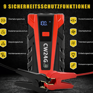 SuperV Jump Starter Power Bank 1500A 12V (jusqu'à 7,0L d'essence ou 5,5L de diesel) Démarreur de batterie de voiture Booster de batterie de voiture Power Bank pour véhicules 12V SUV Moto