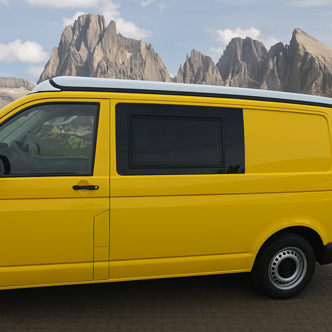 Fenêtre en verre véritable VW T6.1 / T6 / T5 (avant gauche) avec fenêtre à charnière intégrée