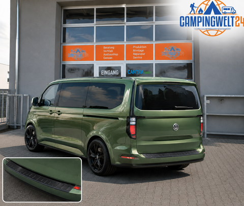 Protezione soglia di carico per Ford Transit Custom V710 dal 2024 - acciaio inox spazzolato nero