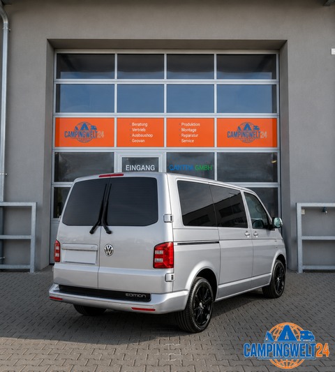 Protezione paraurti Carbest in acciaio inox spazzolato - VW Transporter T5 / T6