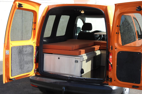 VW Caddy 4 Heckflügeltüren / geteilte Heckklappe - Thermomatte / Isolationsmatte / Innenisolierung - Set 2-teilig für VW Caddy 4 kurzer und langer Radstand 2006-2020