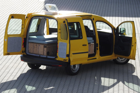 VW Caddy 4 Heckflügeltüren / geteilte Heckklappe - Thermomatte / Isolationsmatte / Innenisolierung - Set 2-teilig für VW Caddy 4 kurzer und langer Radstand 2006-2020