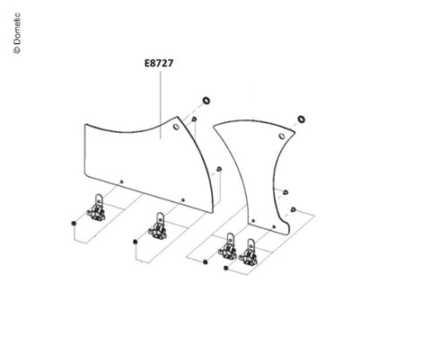 DOMETIC Kocher-Glasabdeckung, Teile-Nr. 407144921
