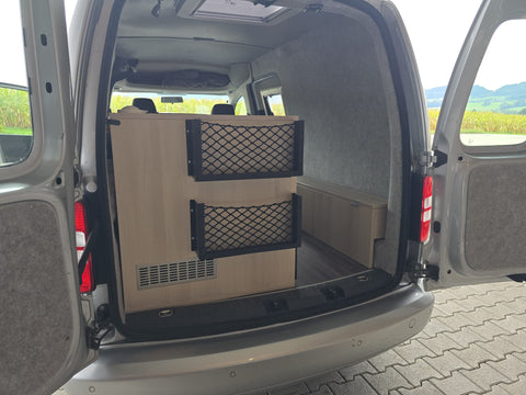 Ablagenetz mit Aluminiumrahmen Grösse S in der Farbe schwarz