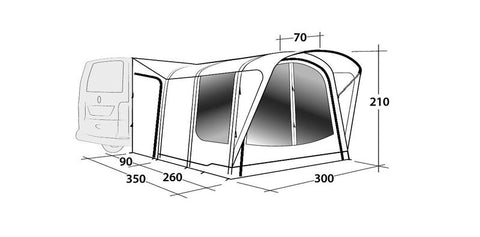 Newburg 260 Air, Tunnelzelt mit Airtubes
