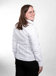 Chemisier femme manches longues Adria, blanc